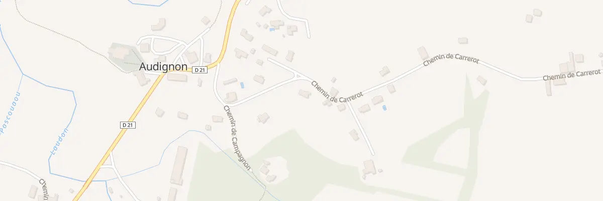 Plan du 250 Che du Carrerot à Audignon