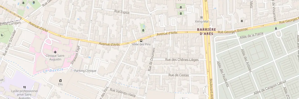 Plan du 9 Rue de Doumerc à Bordeaux