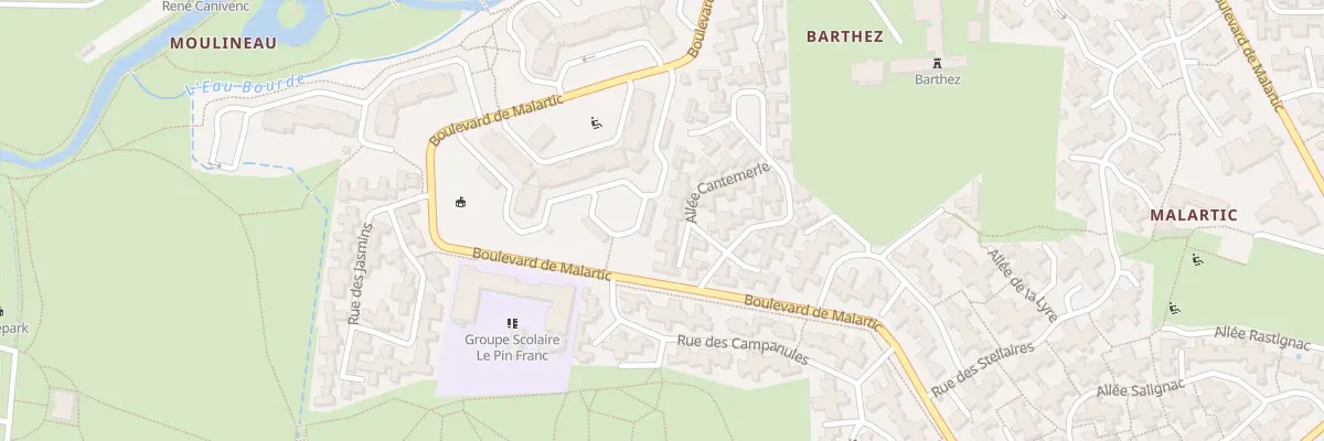 Plan du 5 All Roquetaillade à Gradignan