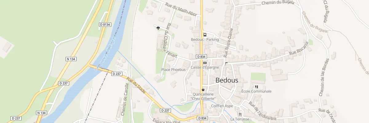 Plan du 6 Rue du Moulin à Bedous