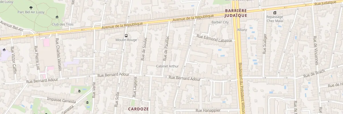 Plan du 22 Rue de Pauillac à Bordeaux