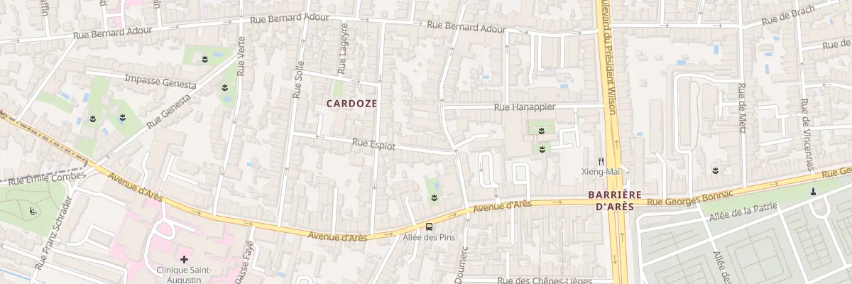 Plan du 9 Rue Espiot à Bordeaux