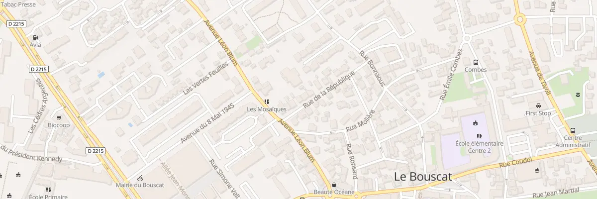 Plan du 8 Rue de la République au Bouscat
