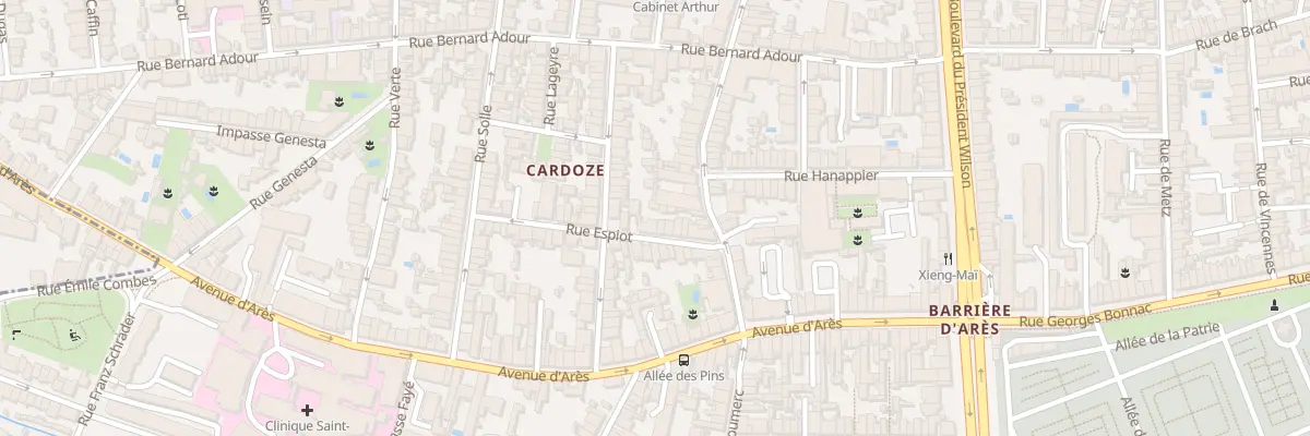 Plan du 15 Rue Espiot à Bordeaux