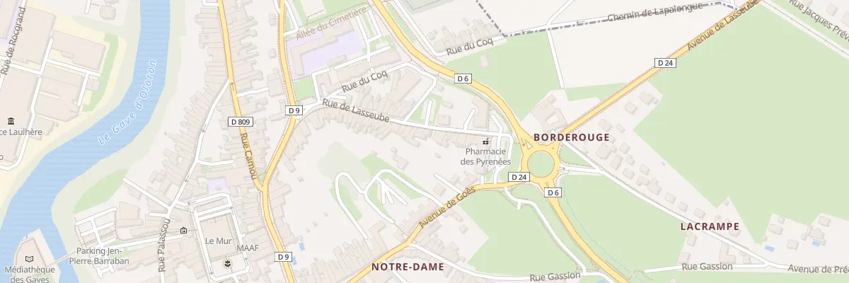 Plan du 40 Av de Lasseube à Oloron-Sainte-Marie