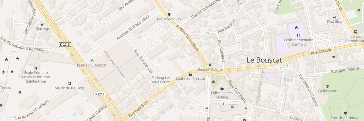 Plan du 9 Rue Paul Bert au Bouscat