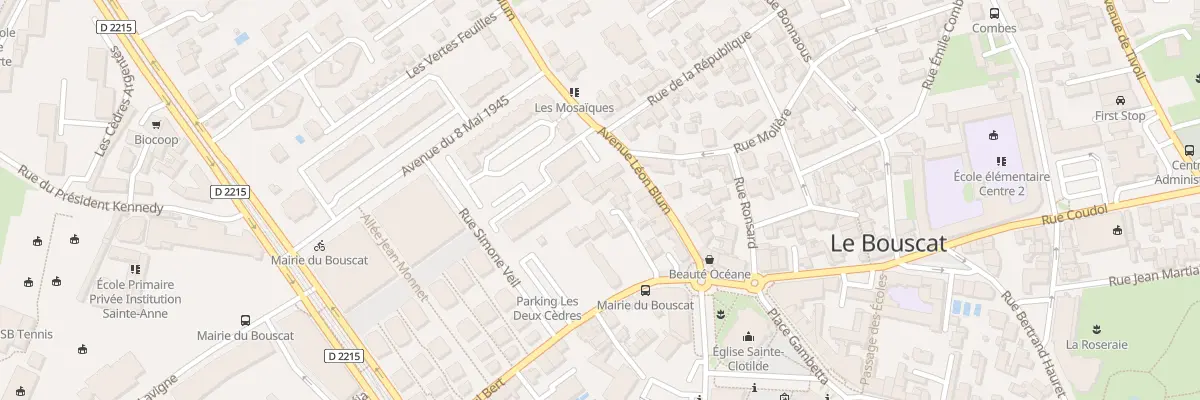 Plan du 7 Rue Paul Bert au Bouscat