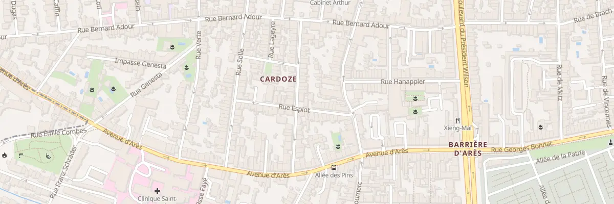 Plan du 21 Rue Espiot à Bordeaux