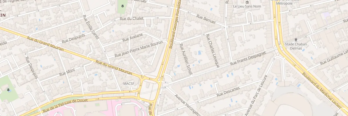 Plan du 96 Bd Georges Pompidou à Bordeaux