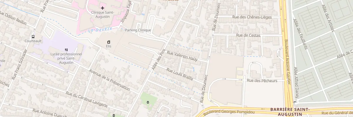 Plan du 20 Rue Valentin Hauy à Bordeaux