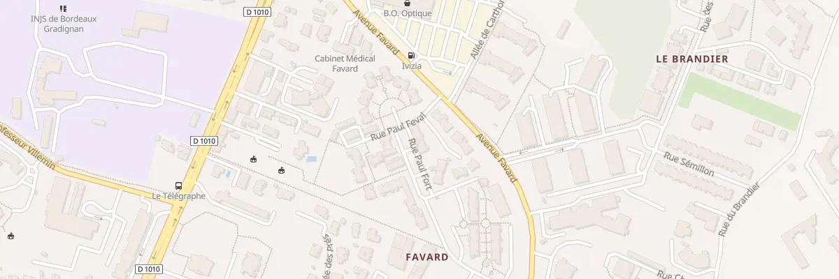 Plan du 90013 Av Favard à Gradignan