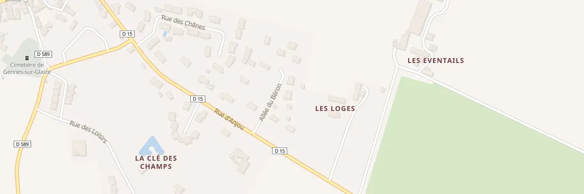 Plan du 2 All du Béron à Gennes-Longuefuye