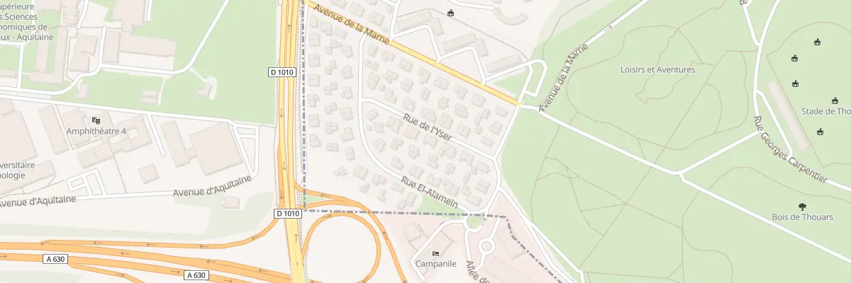 Plan du 11 Rue de l’Yser à Talence