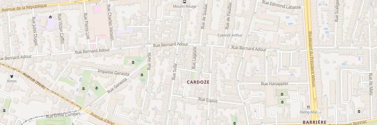 Plan du 13 Rue Lageyre à Bordeaux