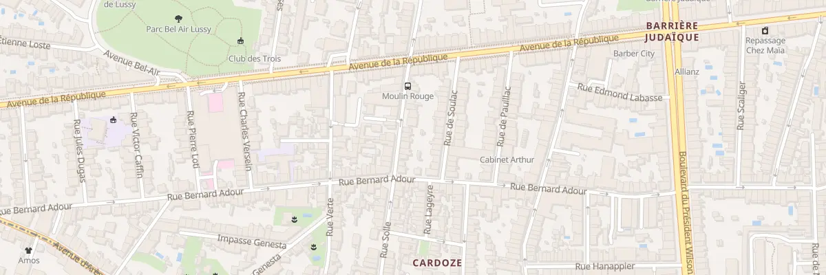 Plan du 26 Rue Solle à Bordeaux