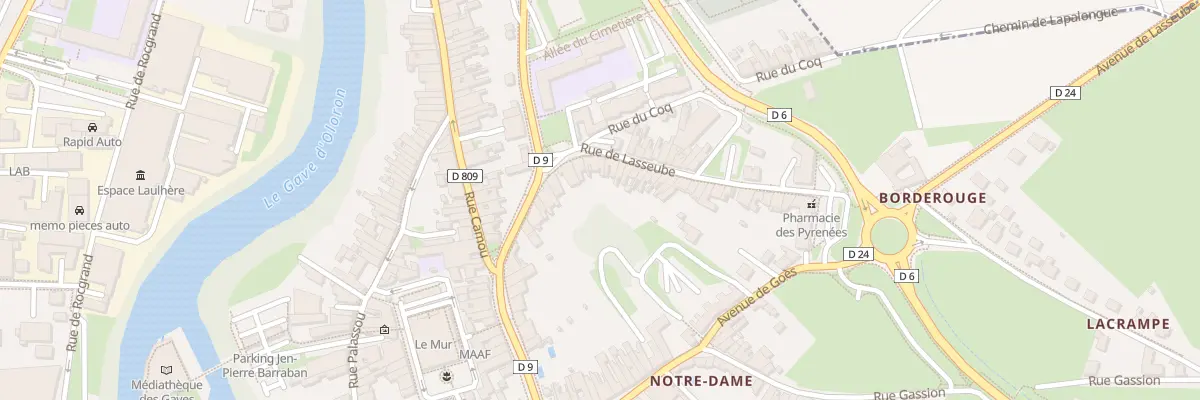 Plan du 14 Av de Lasseube à Oloron-Sainte-Marie