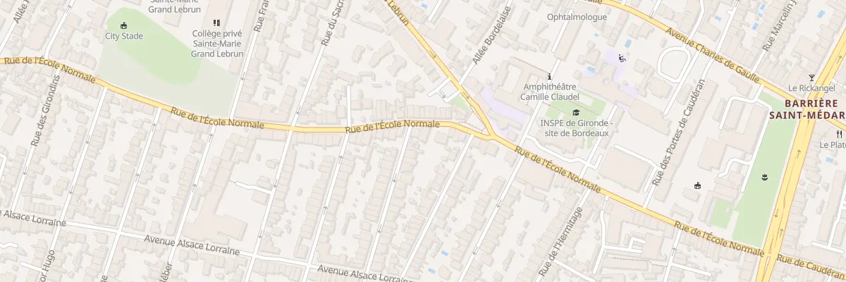 Plan du 94 Rue de l’Ecole Normale à Bordeaux