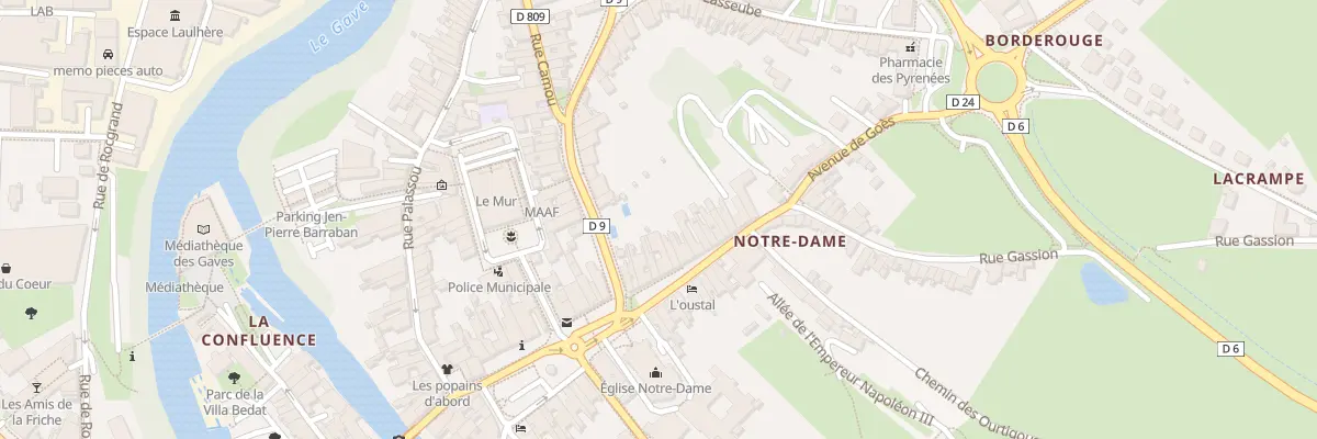 Plan du 33 Pl Gambetta à Oloron-Sainte-Marie