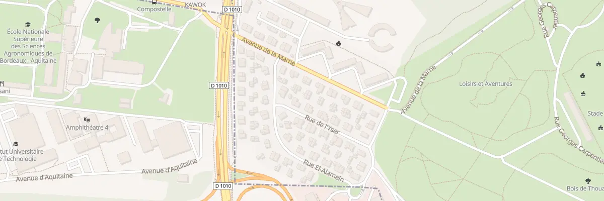 Plan du 6 Rue de l’Yser à Talence
