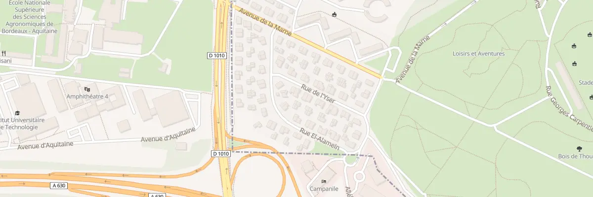 Plan du 5 Rue de l’Yser à Talence