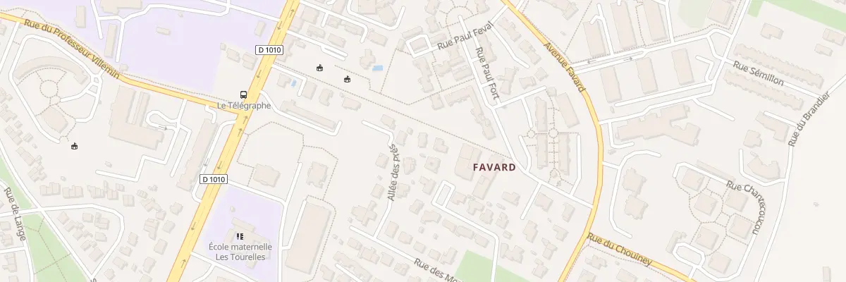 Plan du 5 All des Pres à Gradignan