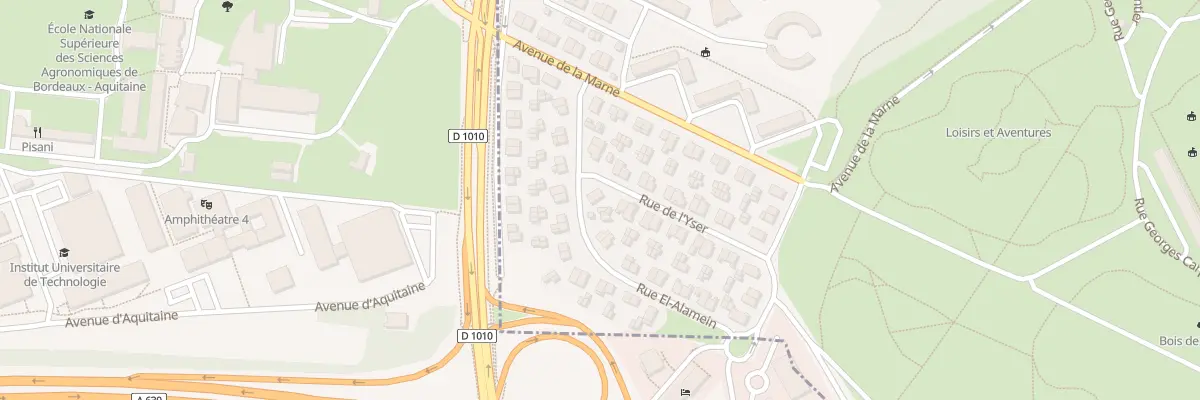 Plan du 1 Rue de l’Yser à Talence