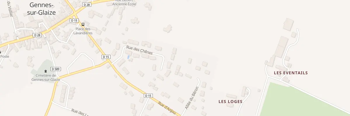 Plan du 19 Rue des Chênes à Gennes-Longuefuye