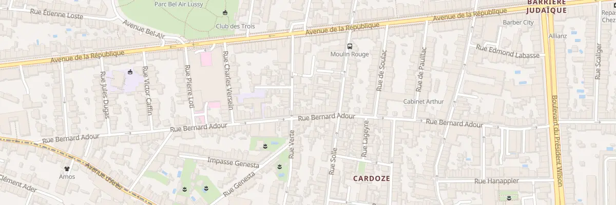 Plan du 28 Rue Verte à Bordeaux