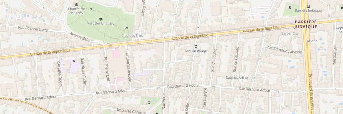 Plan du 14 Rue Verte à Bordeaux