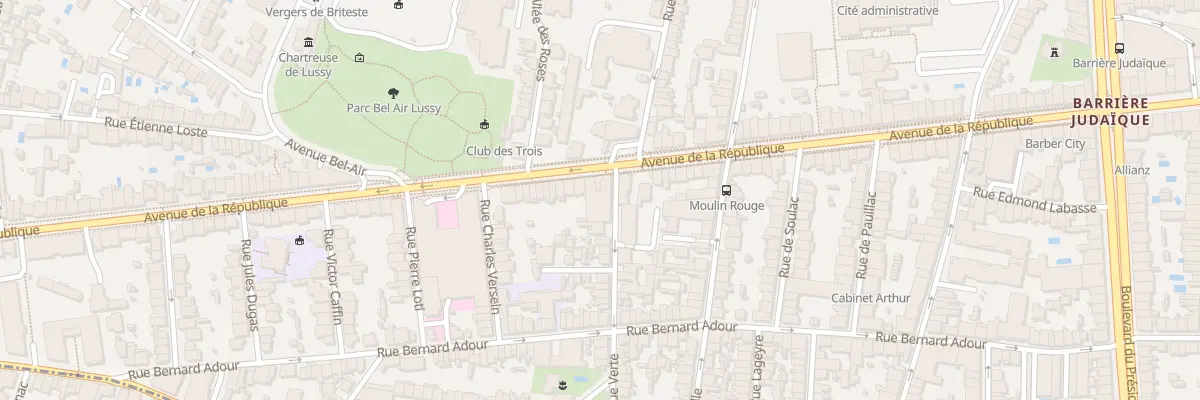 Plan du 94 Av de la République à Bordeaux