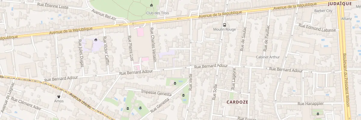 Plan du 115 Rue Bernard Adour à Bordeaux