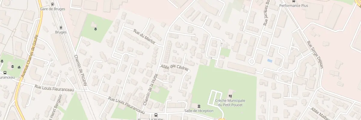 Plan du 3 All des Cèdres à Bruges