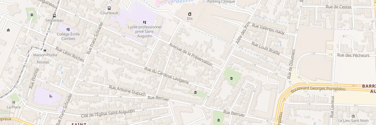 Plan du 28 Av de la Préservation à Bordeaux