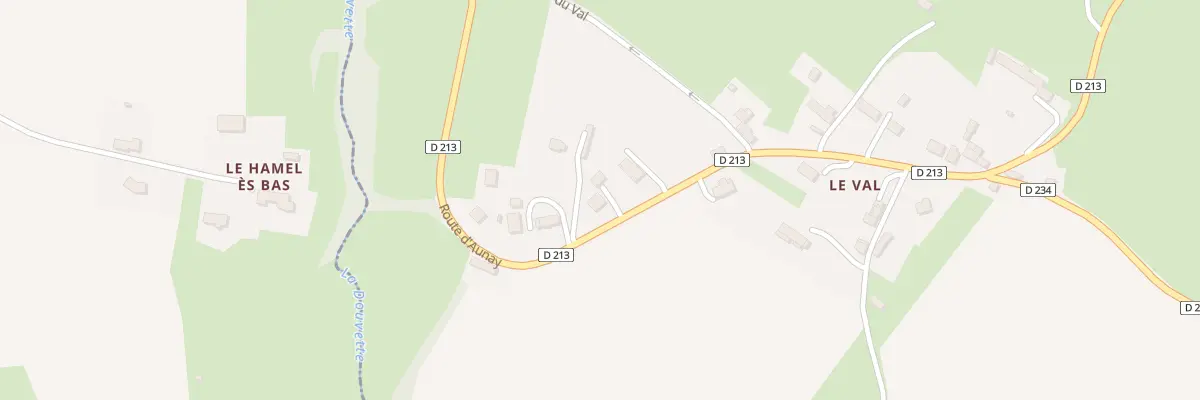 Plan du 25 Le Val à Courvaudon