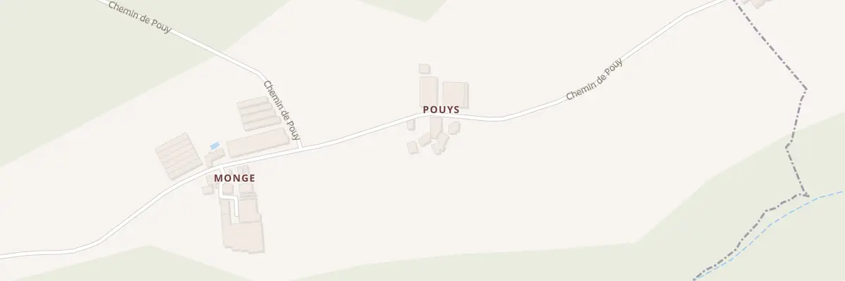 Plan du 1737 Che de Pouy à Bassercles