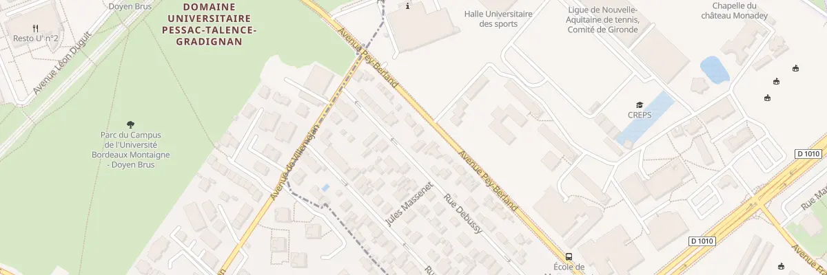 Plan du 37 Rue Debussy à Talence