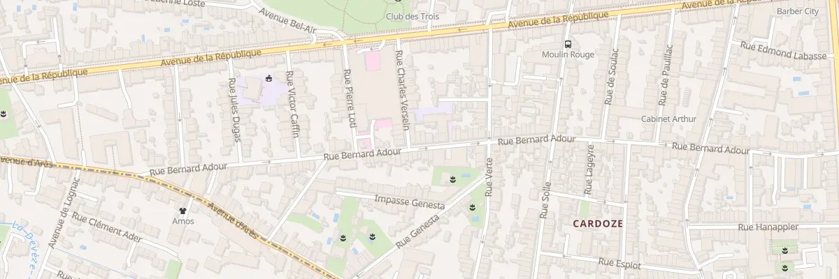 Plan du 125 Rue Bernard Adour à Bordeaux