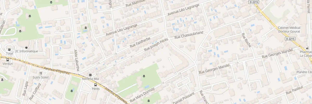 Plan du 10 Rue Joseph Peres au Bouscat