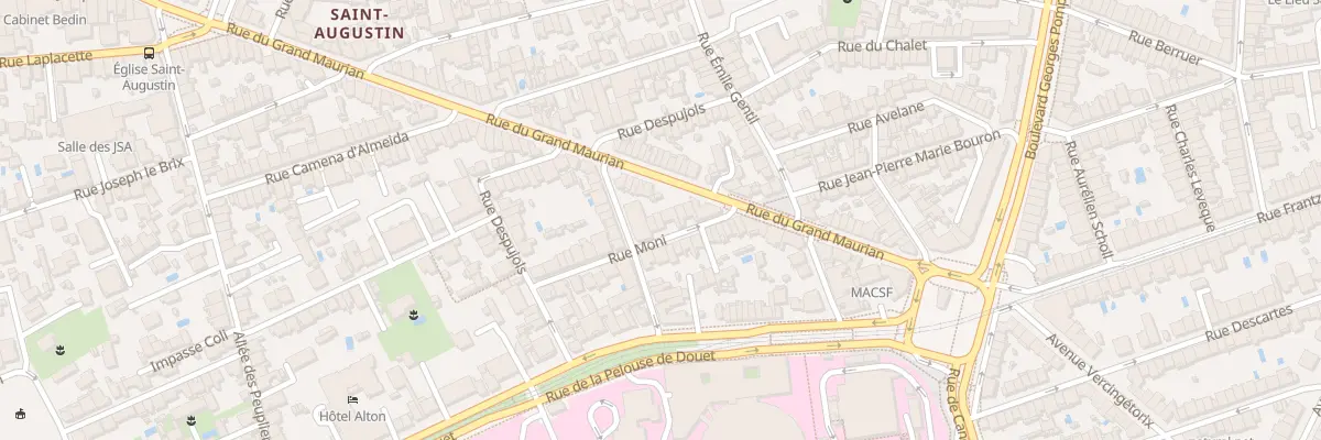 Plan du 23 Rue Moni à Bordeaux