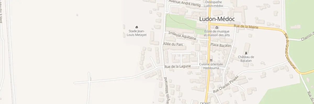 Plan du 44 Rue François Mitterrand à Ludon-Médoc