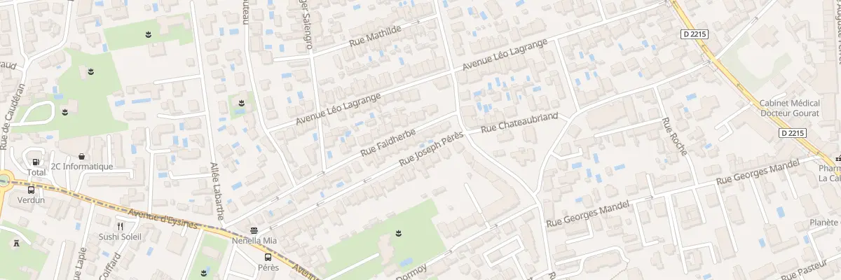 Plan du 8 Rue Faidherbe au Bouscat