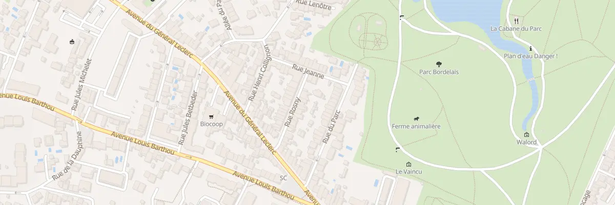 Plan du 25 Rue Rosny à Bordeaux