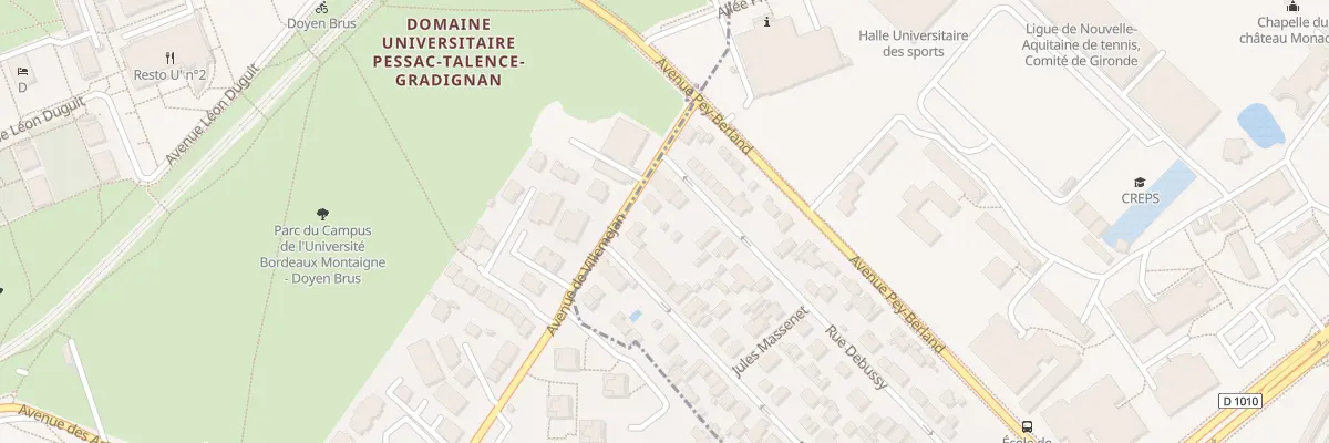 Plan du 44 Rue Debussy à Talence