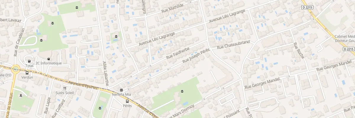 Plan du 20 Rue Faidherbe au Bouscat
