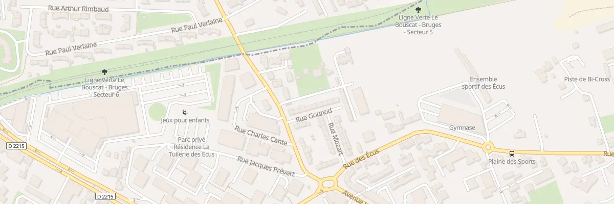 Plan du 8 Rue Gounod au Bouscat