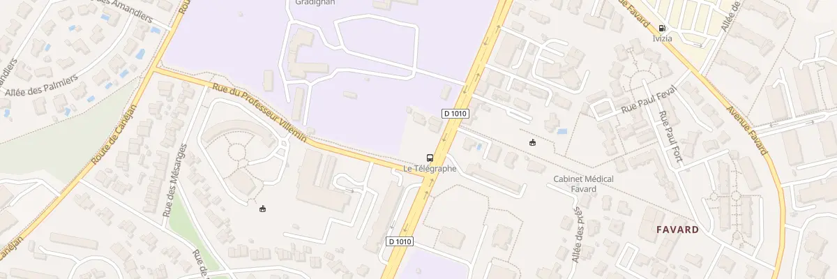 Plan du 1 Rue du Professeur Villemin à Gradignan