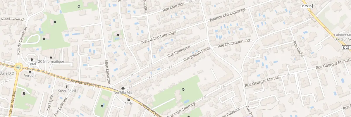 Plan du 22 Rue Faidherbe au Bouscat