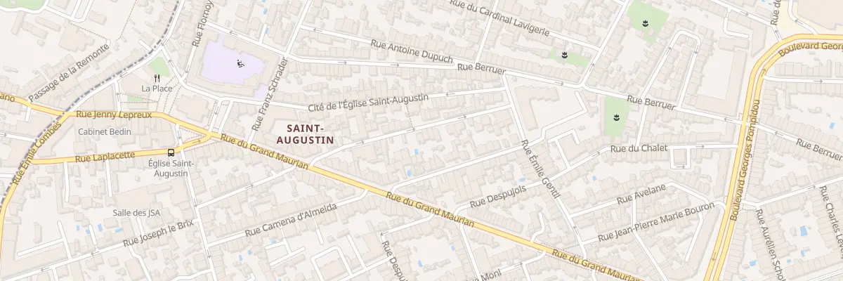 Plan du 28 Rue Sainte-Monique à Bordeaux