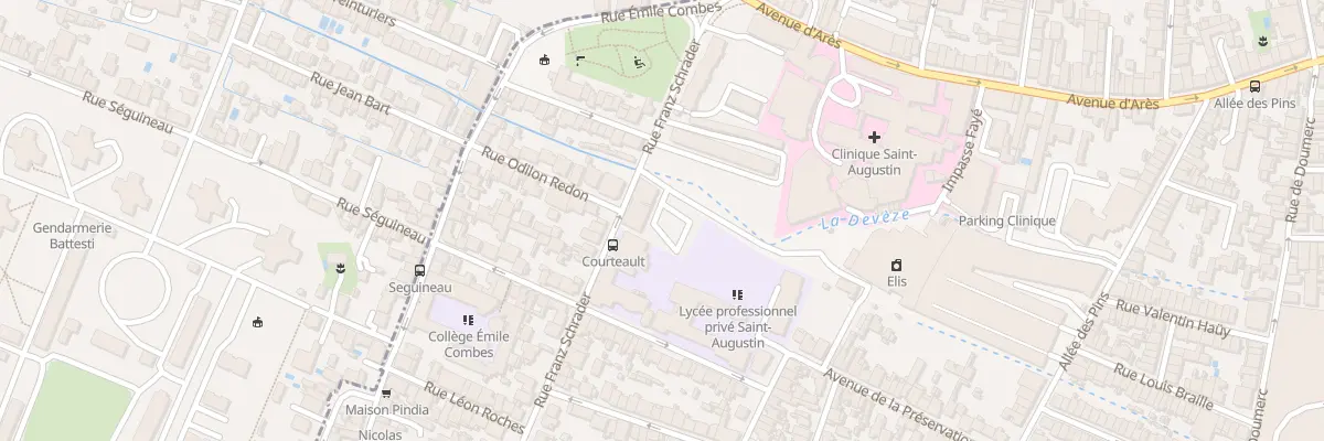 Plan du 12 Rue Frantz Schrader à Bordeaux