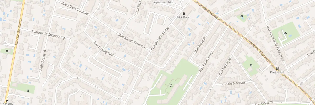Plan du 75 Rue du Vélodrome à Bordeaux